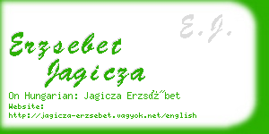 erzsebet jagicza business card